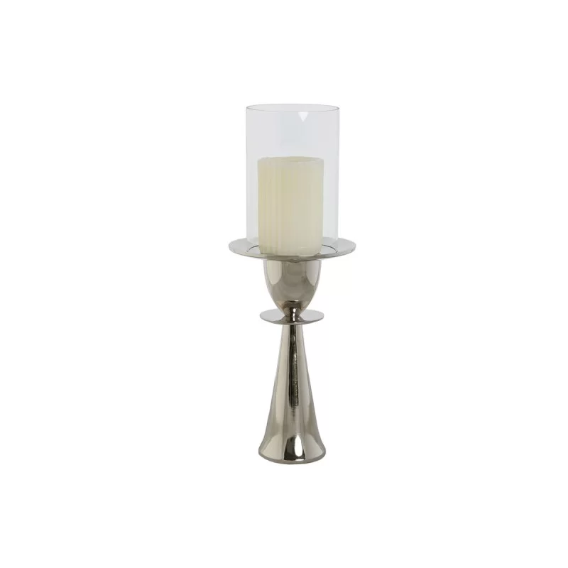 Candleholder DKD Home Decor Silver Aluminium...