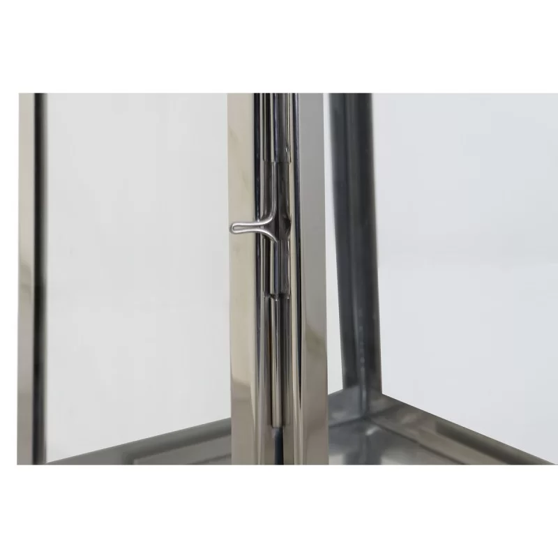 Lantern DKD Home Decor Brown Silver Leather...