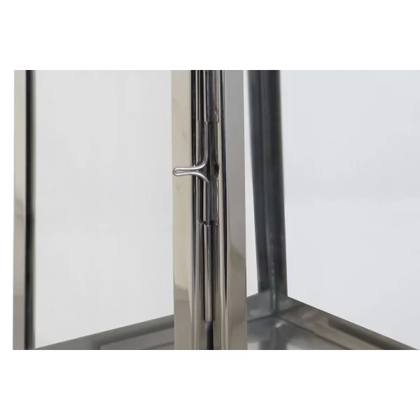 Lantern DKD Home Decor Brown Silver Leather Crystal Steel Chromed 20 x 20 x 40 cm