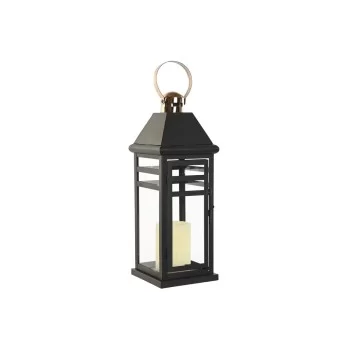 Lantern Home ESPRIT Black Golden Metal Crystal 19 x 19 x...