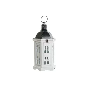 Lantern DKD Home Decor Aged finish White Dark grey Wood...