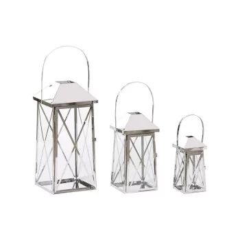 Lantern Home ESPRIT Silver Crystal Steel Chromed 20 x 20...