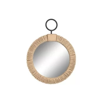 Wall mirror Home ESPRIT Natural Wood Rope Mirror...