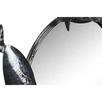 Wall mirror Home ESPRIT Silver Metal Fish 70 x 10 x 110 cm 2