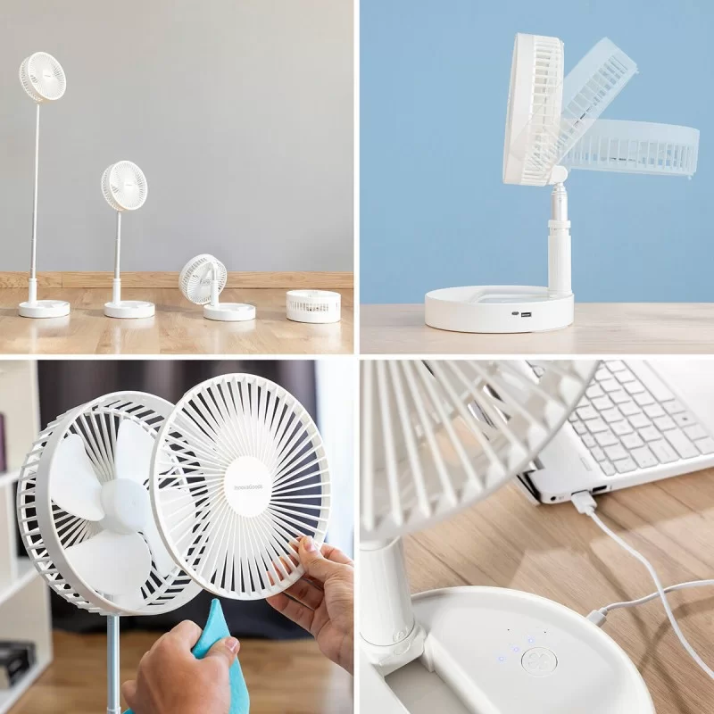 3 in 1 Foldable Rechargeable Fan Fandle...