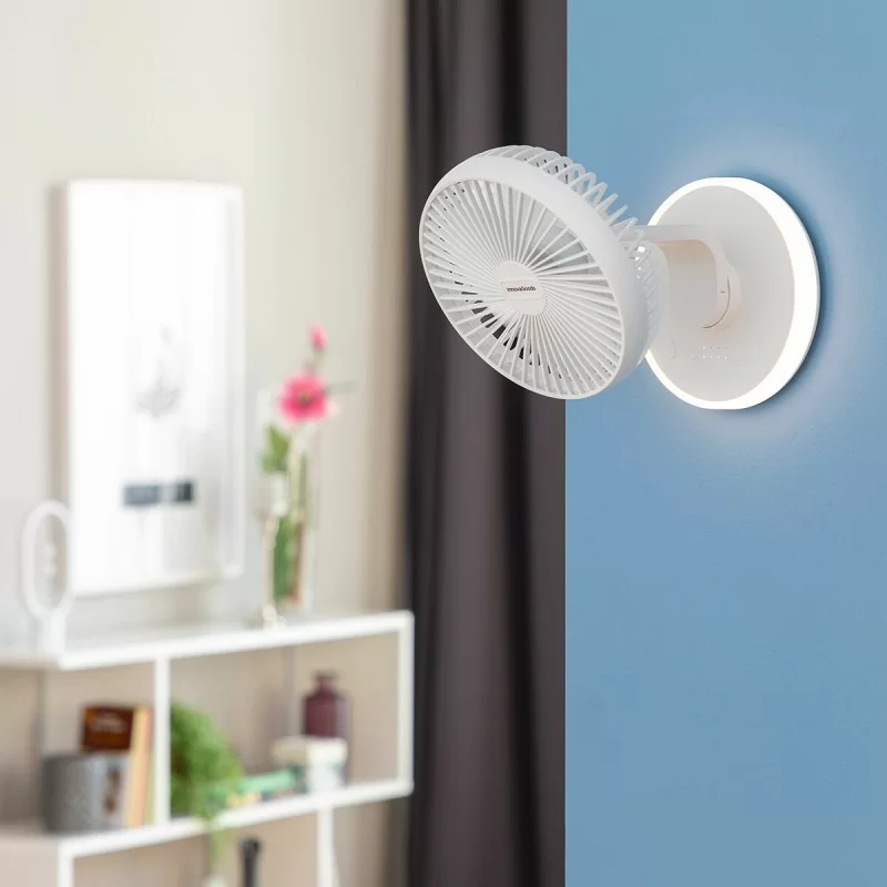 Rechargeable Desk Fan with LED FanLed...