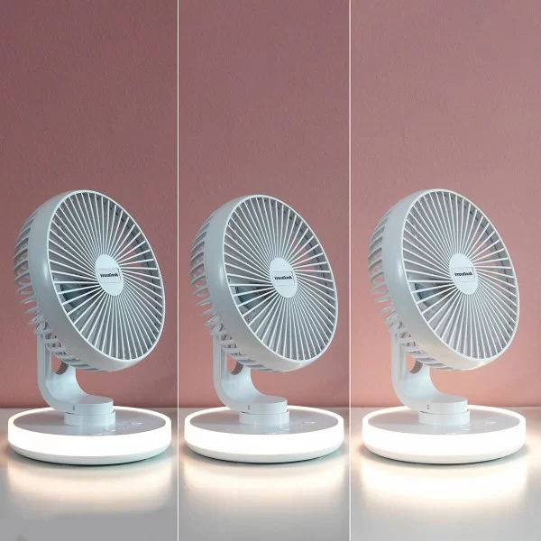 Rechargeable Desk Fan with LED FanLed InnovaGoods Ø6,6'' 4000 mAh