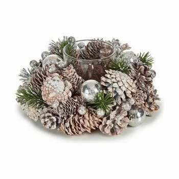 Christmas Candle Holder White Transparent Silver 19 x 9 x... 2