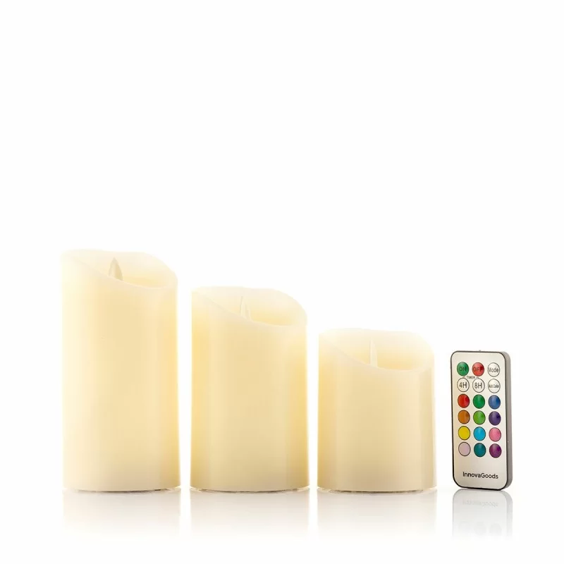 Multicolour Flame-Effect LED Candles with...