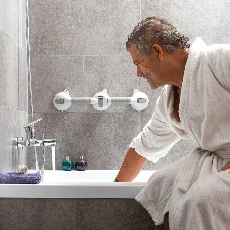 Double Angular Safety Bathroom Grab Rail...