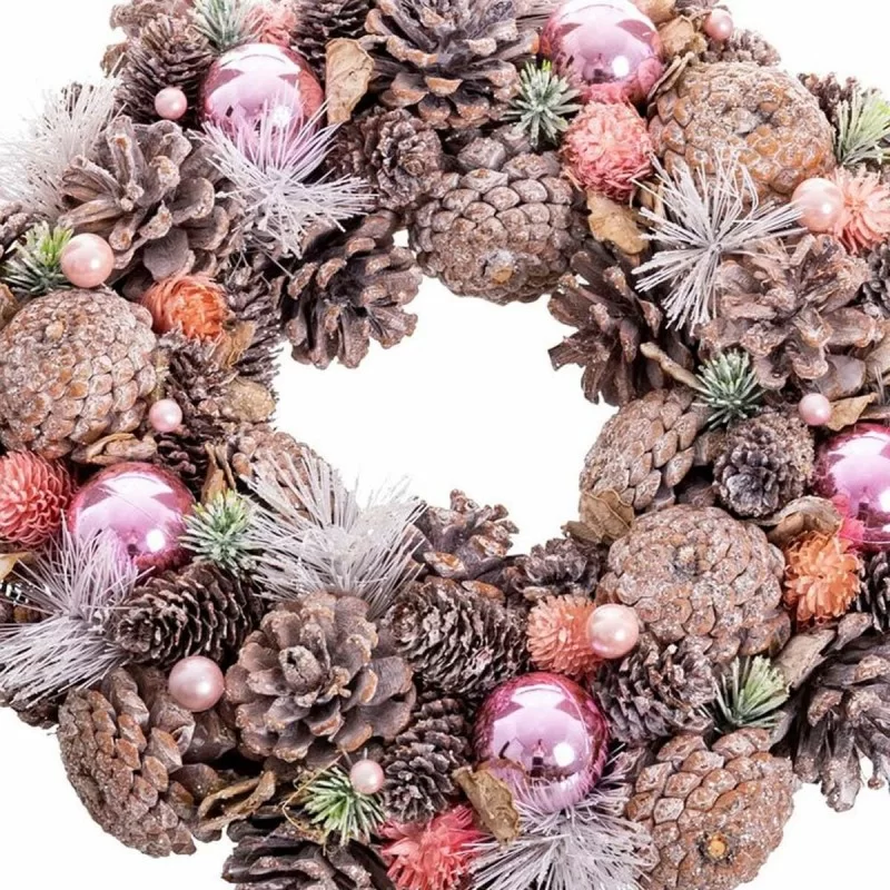 Advent wreathe White Pink Plastic Foam 26 x 26...