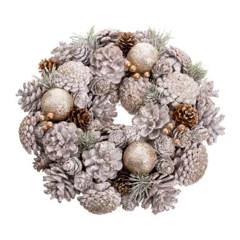 Advent wreathe White Golden Plastic Foam Pineapples 26 x...
