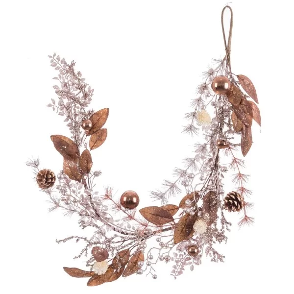 Christmas bauble Copper Rattan Plastic Pineapples 120 cm