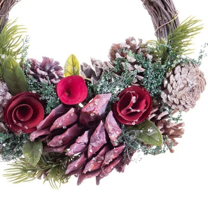 Advent wreathe Red Multicolour Rattan Plastic...