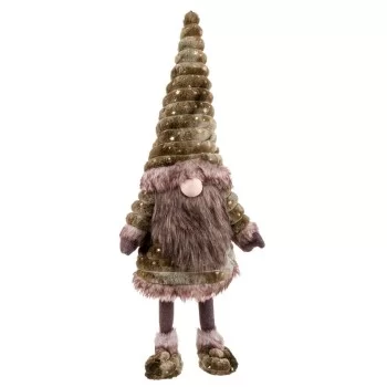 Christmas bauble Brown Green Metal Fabric 33 x 24 x 94 cm