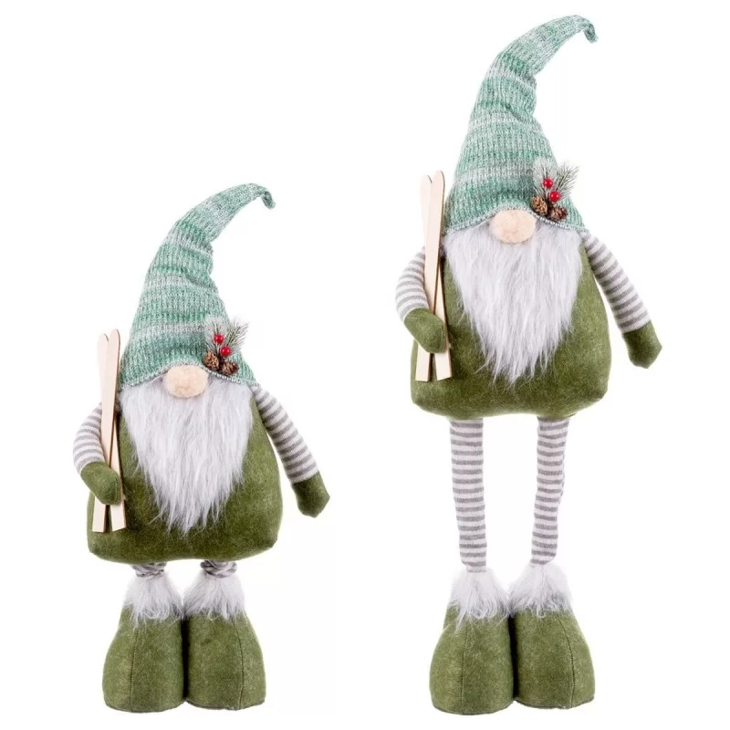 Christmas bauble White Green Metal Fabric 24 x...