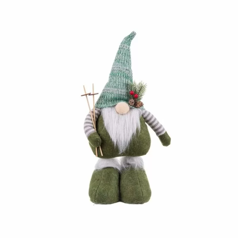 Christmas bauble White Green Metal Fabric 20 x...