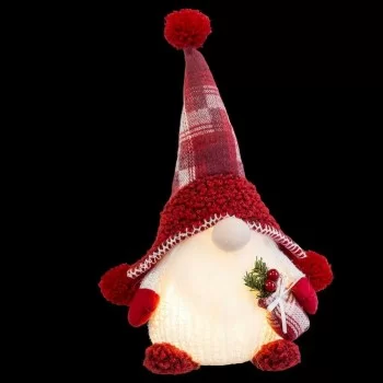 Christmas bauble White Red Plastic Fabric 18 x 12 x 30 cm 2