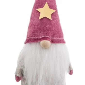 Christmas bauble White Pink Sand Fabric 25 cm 2