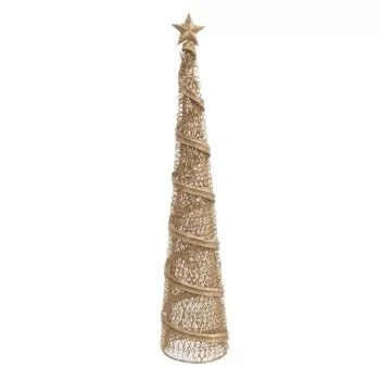 Christmas bauble Golden Metal Conical 10 x 10 x 50 cm 2