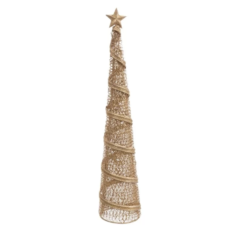 Christmas bauble Golden Metal Conical 10 x 10 x...