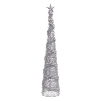 Christmas bauble Silver Metal Conical 10 x 10 x 50 cm 2