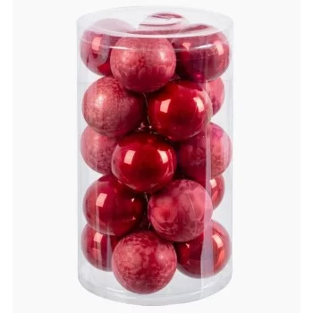 Christmas Baubles Red Plastic 6 x 6 x 6 cm (20 Units) 2