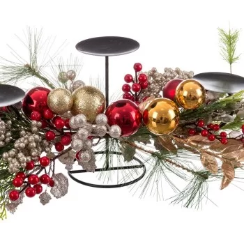 Christmas Candle Holder Multicolour Metal Plastic 150 cm 2