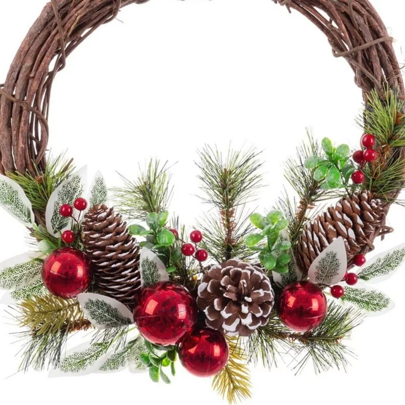 Advent wreathe Brown Red Multicolour Rattan...