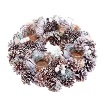 Christmas Candle Holder Multicolour Plastic Foam 31 x 31... 2