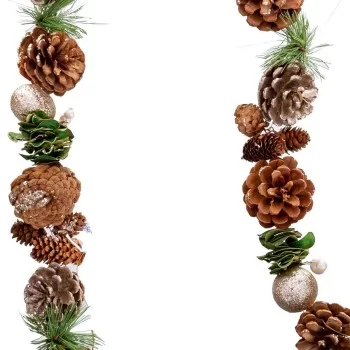 Christmas garland Golden Natural Plastic Foam Pineapples... 2