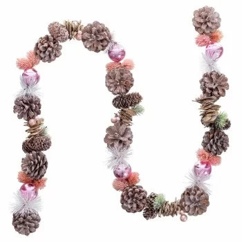 Christmas garland White Pink Plastic Foam Pineapples 150 cm 2