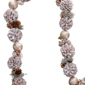 Christmas garland White Golden Plastic Foam Pineapples... 2