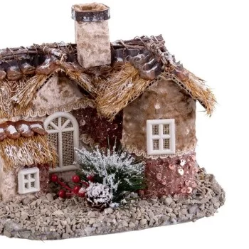 Christmas bauble Multicolour Natural Polyfoam House 18 x... 2