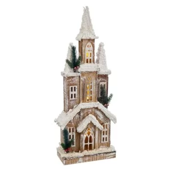 Christmas bauble White Beige Wood House 21 x 10 x 59 cm 2