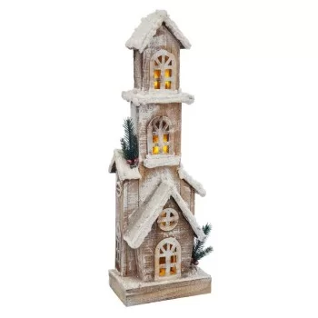 Christmas bauble White Beige Wood House 18 x 11 x 55 cm 2