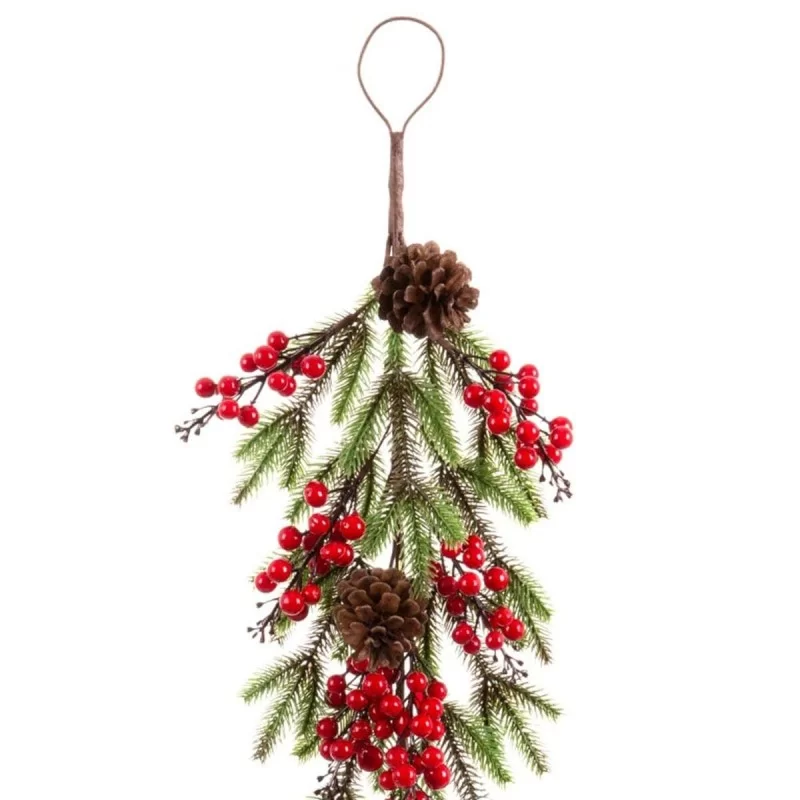 Door Hanger Christmas Red Multicolour Plastic...