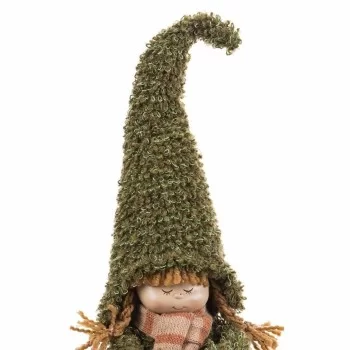 Christmas bauble Brown Green Polyresin Fabric Girl 13 x... 2