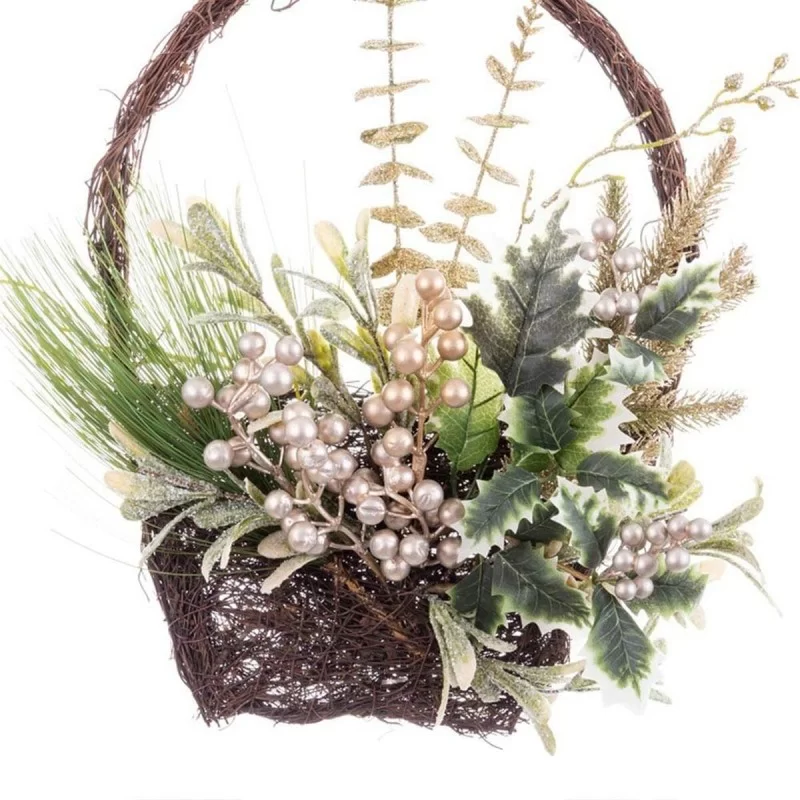 Christmas bauble Multicolour Champagne Rattan...