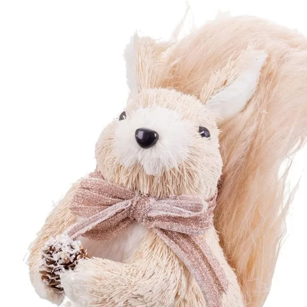 Christmas bauble Multicolour Plastic Polyfoam Fabric Squirrel 10 x 16 x 18 cm