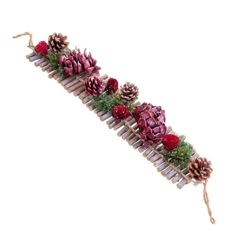 Door Hanger Christmas Red Multicolour Rattan...