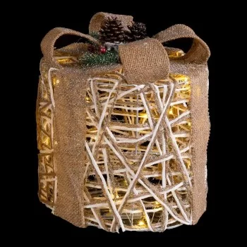 Christmas bauble White Natural Metal Plastic Fibre Gift... 2