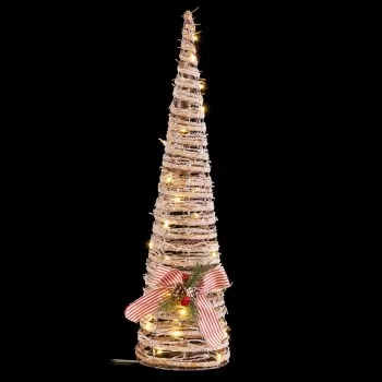 Christmas bauble Multicolour Rattan Cones 16 x 16 x 60 cm 2