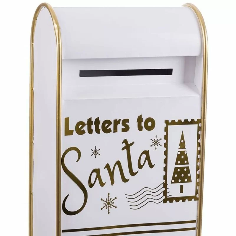 Christmas bauble White Golden Metal Letterbox...