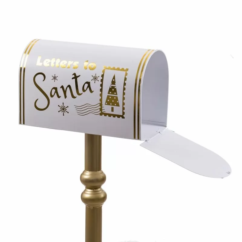 Christmas bauble White Golden Metal Letterbox...