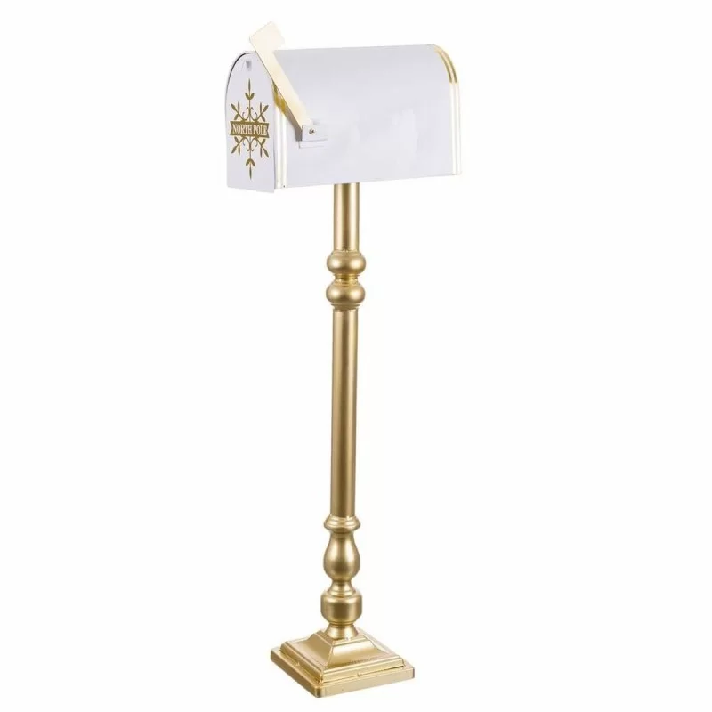 Christmas bauble White Golden Metal Letterbox...