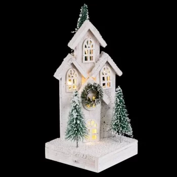 Christmas bauble White Green Wood Plastic Town 16 x 16 x... 2