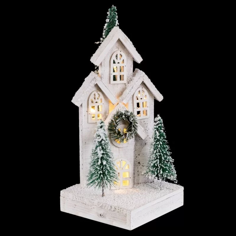 Christmas bauble White Green Wood Plastic Town...