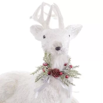 Christmas bauble White Polyfoam Deer 60 x 37 x 63 cm 2
