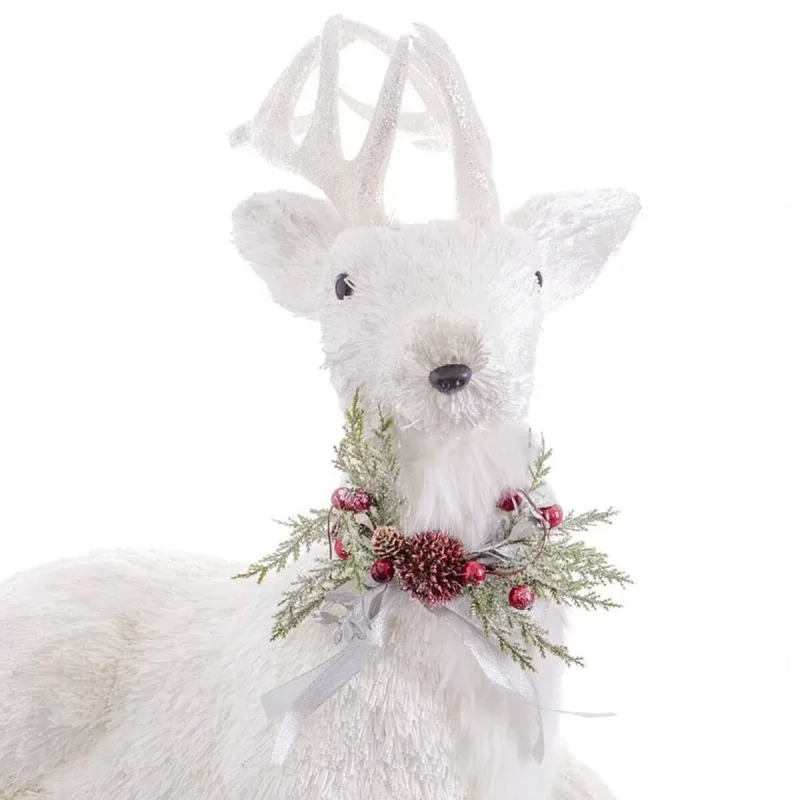 Christmas bauble White Polyfoam Deer 60 x 37 x...